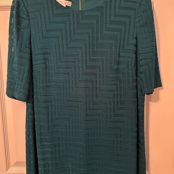 Dark green dress with golden zipper back .excellent condition ,worn twice only - Picture 2 of 4